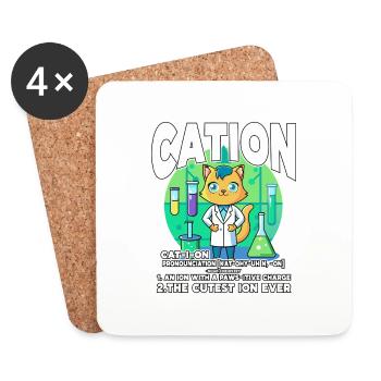 Kation - Untersetzer (4er-Set) - Weiß - Vorne
