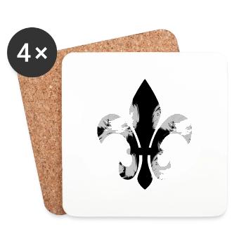 Flower of Lys - Coasters (set of 4) - white - Front