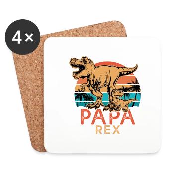 Gift dad t rex - Coasters (set of 4) - white - Front