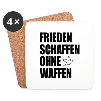 Frieden schaffen ohne waffen - Untersetzer (4er-Set) - Weiß - Vorne