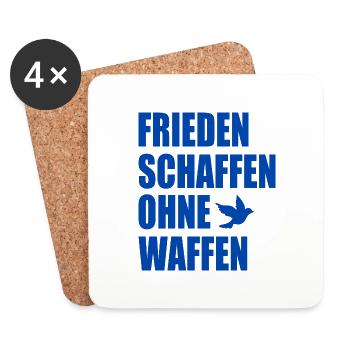 Frieden schaffen ohne waffen - Untersetzer (4er-Set) - Weiß - Vorne