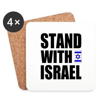 Stand with israel - Untersetzer (4er-Set) - Weiß - Vorne