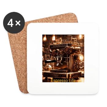 Espresso Life - Coasters (set of 4) - white - Front