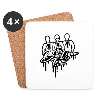 Team Groom Bachelor Party - Coasters (set of 4) - white - Front