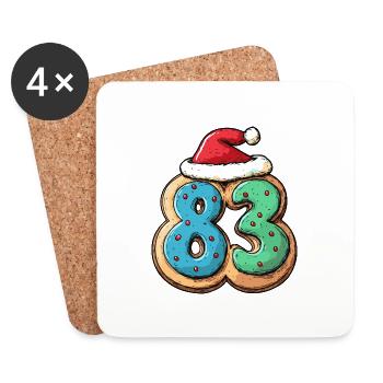 83 Number Christmas - Coasters (set of 4) - white - Front