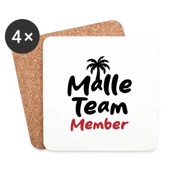 Membre de l’équipe Malle Mallorca - Dessous de verre (lot de 4) - blanc - Devant