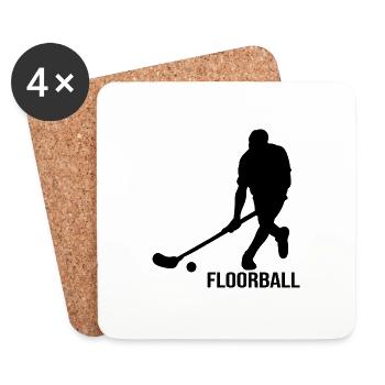 floorball floorball floorballteam floorball players - Coasters (set of 4) - white - Front