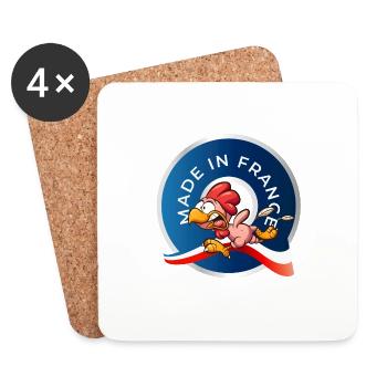 MADE IN FRANCE - Dessous de verre (lot de 4) - blanc - Devant