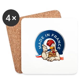 MADE IN FRANCE - Dessous de verre (lot de 4) - blanc - Devant