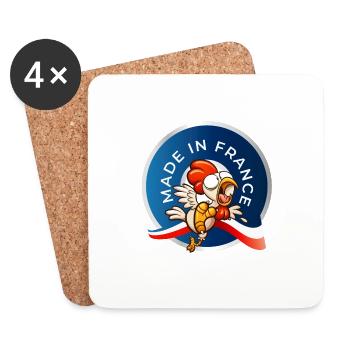 MADE IN FRANCE - Dessous de verre (lot de 4) - blanc - Devant