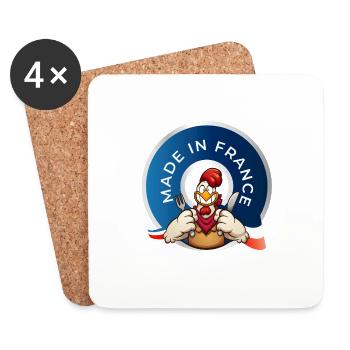 MADE IN FRANCE - Dessous de verre (lot de 4) - blanc - Devant