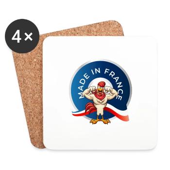 MADE IN FRANCE - Dessous de verre (lot de 4) - blanc - Devant