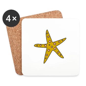 STARFISH. LONG LIVE THE HOLIDAYS. holiday - Coasters (set of 4) - white - Front