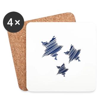 STAR. STAR. STARS. FEAST. ANNIVERSARY. CHRISTMAS. C - Coasters (set of 4) - white - Front