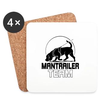 MANTRAILER TEAM Chien Sports Recherche Chien Chien Chien - Dessous de verre (lot de 4) - blanc - Devant