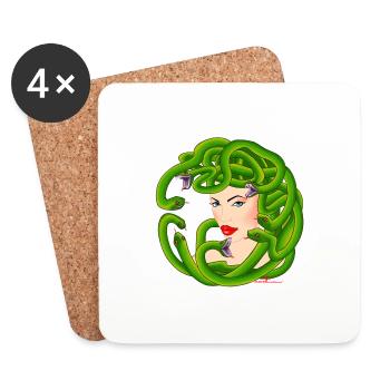 Medusa - Untersetzer (4er-Set) - Weiß - Vorne