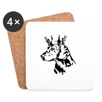 ALPENLÄNDISCHE DACHSBRACKE Krone Hunde Wilsigns - Coasters (set of 4) - white - Front