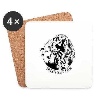 Setter irlandais Chien de chasse Chiens de chasse Chiens Wilsigns - Dessous de verre (lot de 4) - blanc - Devant