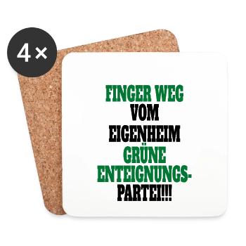 Witze Grüne Die Grünen Habeck Baerbock Partei - Untersetzer (4er-Set) - Weiß - Vorne
