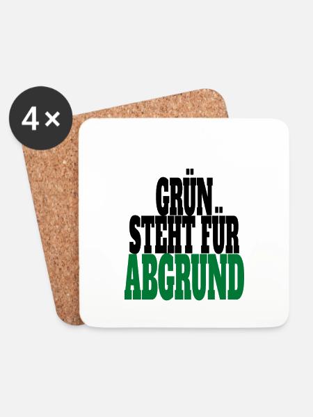 Witze Grüne Die Grünen Habeck Baerbock Partei - Untersetzer (4er-Set) - Weiß