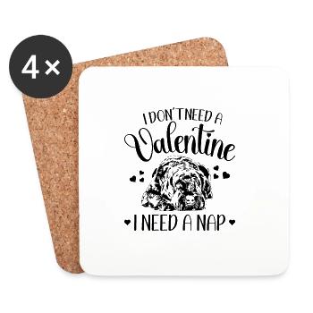 Giant Schnauzer Valentine's Day Dogs Dog Wilsigns - Coasters (set of 4) - white - Front