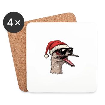 Bouquet Christmas Funny - Coasters (set of 4) - white - Front