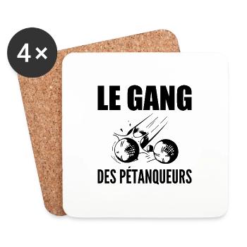 Pétanque, bowler, petanque fan, Father's Day - Coasters (set of 4) - white - Front