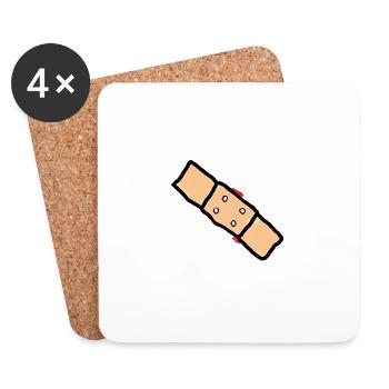 plaster and blood - Coasters (set of 4) - white - Front