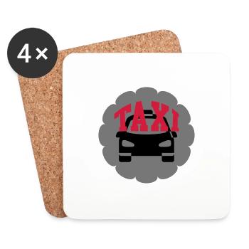 Taxi - Dessous de verre (lot de 4) - blanc - Devant