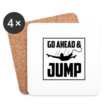 Bungee Jumping Evolution Sport Fun - Coasters (set of 4) - white - Front