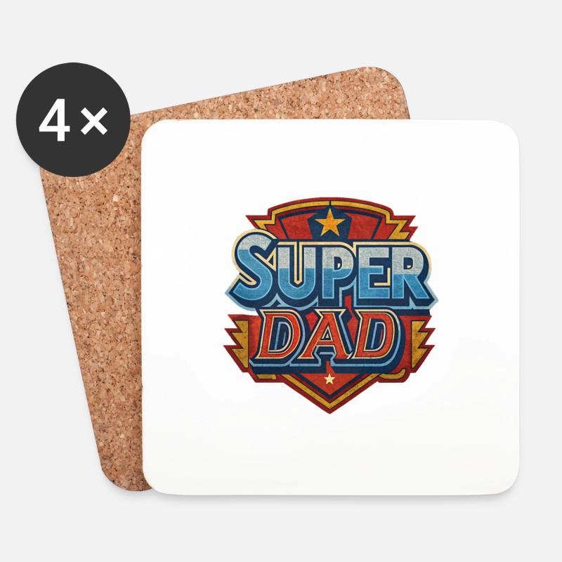 FATHERS DAY - Coasters (set of 4) - white