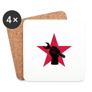 Garage - Car mechanic - Coasters (set of 4) - white - Front