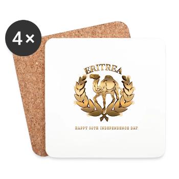 ERITREA 3D PNG - Coasters (set of 4) - white - Front