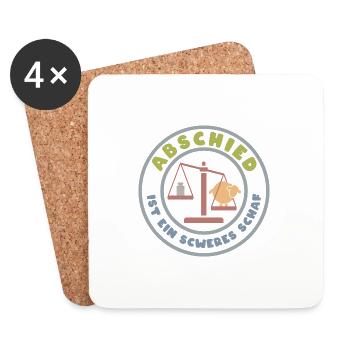 Abschied ist ein schweres Schaf (Schwert-Edition) - Untersetzer (4er-Set) - Weiß - Vorne