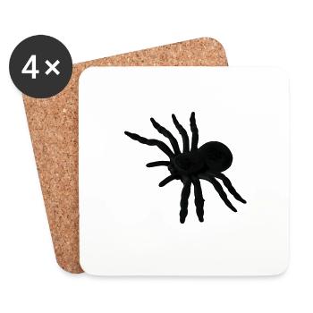 Spinne Spinnennetz Spinnen Phobie eklig Geschenk - Untersetzer (4er-Set) - Weiß - Vorne