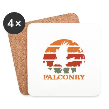 falcon pub hunt quote falconry - Coasters (set of 4) - white - Front