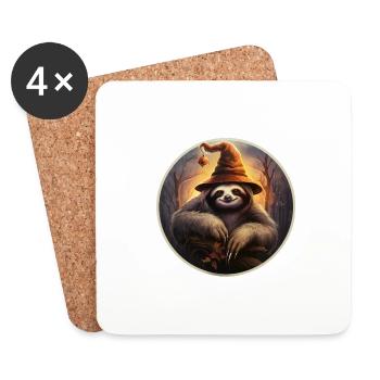 Halloween Sloth - Coasters (set of 4) - white - Front