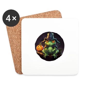 Halloween Frog - Coasters (set of 4) - white - Front