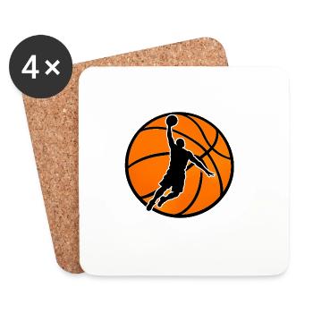 Basketball Power Dunk  - Untersetzer (4er-Set) - Weiß - Vorne