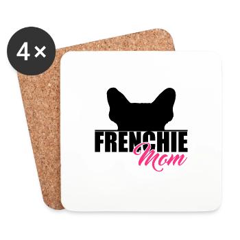 FRENCHIE MOM French Bulldog Canine Dog - Coasters (set of 4) - white - Front
