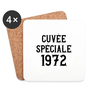 Cuvée spéciale 1972 - Dessous de verre (lot de 4) - blanc - Devant