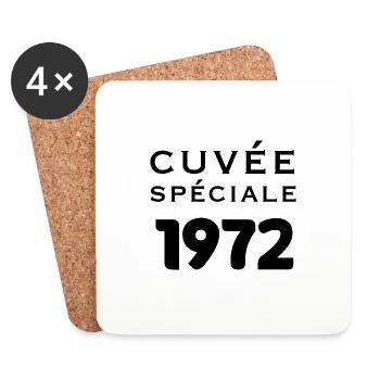 Cuvée spéciale 1972 - Dessous de verre (lot de 4) - blanc - Devant