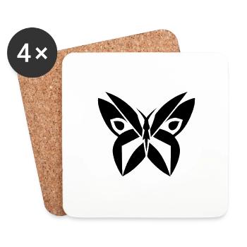 butterfly - Untersetzer (4er-Set) - Weiß - Vorne