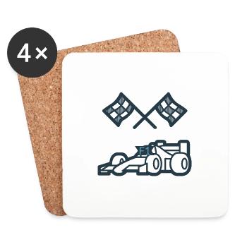 MYST3RCORP RACING BLUE - Coasters (set of 4) - white - Front