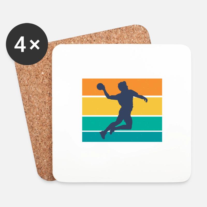 handballer handball - Untersetzer (4er-Set) - Weiß