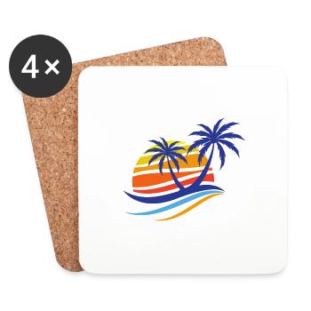 Palm Beach Sun - Coasters (set of 4) - white - Front