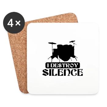 Drums, Drum, Music, Instrument - Coasters (set of 4) - white - Front