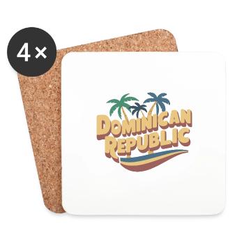 Sunny Dominikanische Republik Urlaub Strand - Untersetzer (4er-Set) - Weiß - Vorne