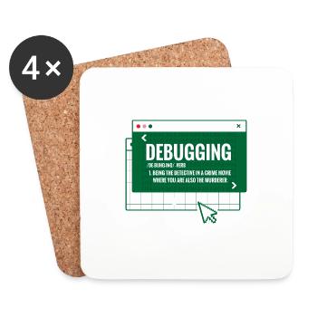Débogage - Dessous de verre (lot de 4) - blanc - Devant