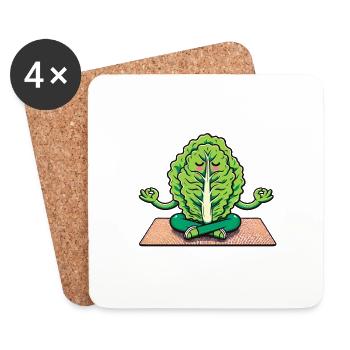 Lass uns heute Salat-Zen sein - Untersetzer (4er-Set) - Weiß - Vorne